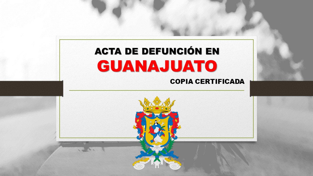 copia certificada acta de defunción Guanajuato